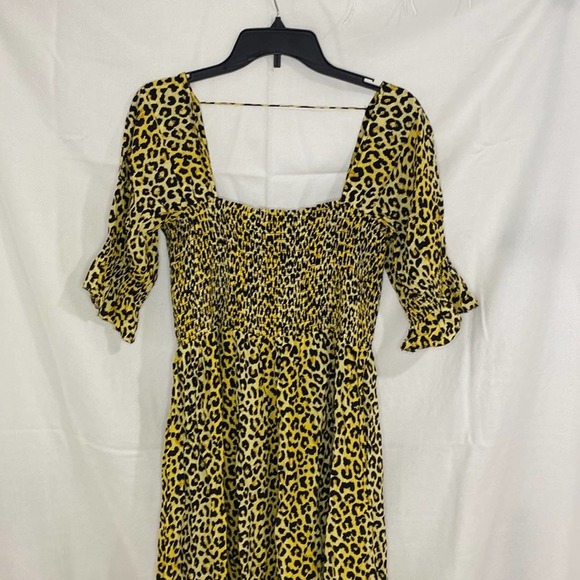 Notes du Nord Olivia Leopard-Print Smocked Maxi Dress - Picture 3 of 15